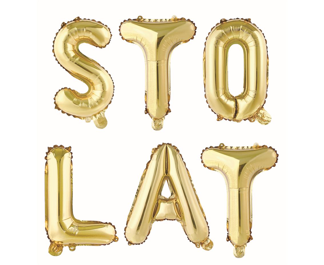 Girlanda balonowa, napis STO LAT, wys. 35 cm
